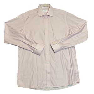 Eton Contemporary Dress Shirt Mens 41/16 Pink Cotton Formal Business Regular Fit